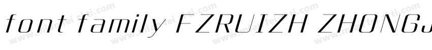 font family FZRUIZH ZHONGJW  GB1 0字体转换